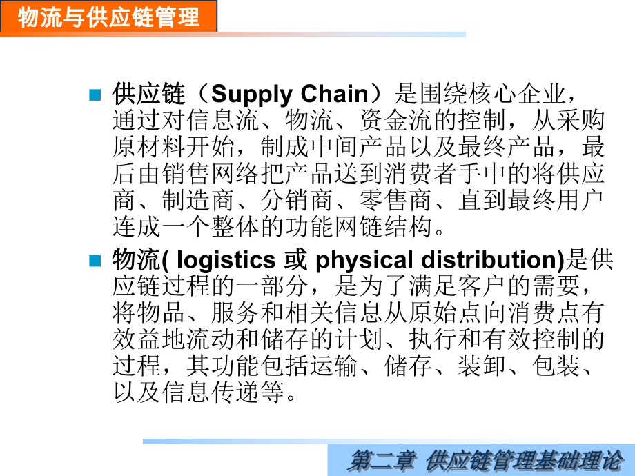 第二章_供应链管理基础理论
